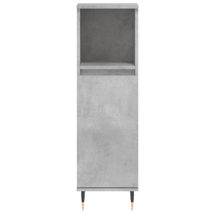 Badkamerkast 30X30X00 Cm Bewerkt Hout Betongrijs