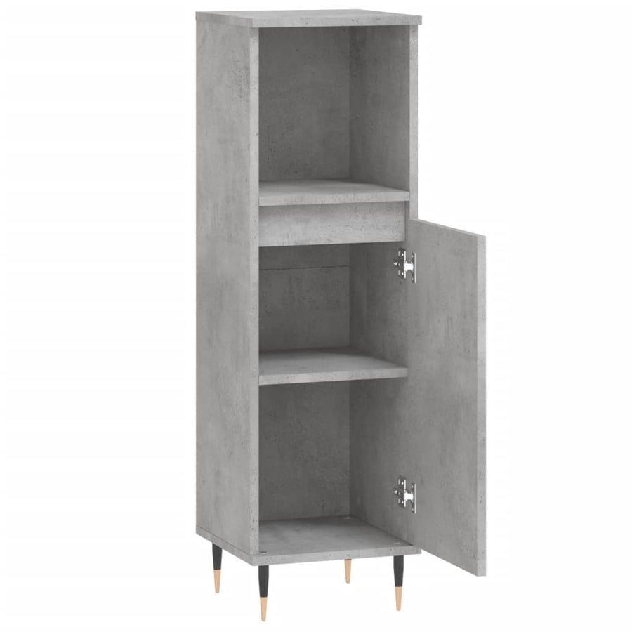 Badkamerkast 30X30X00 Cm Bewerkt Hout Betongrijs