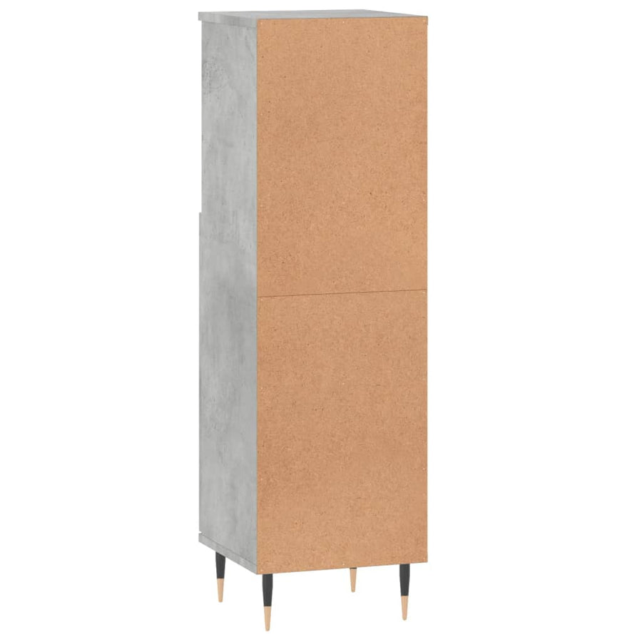 Badkamerkast 30X30X00 Cm Bewerkt Hout Betongrijs