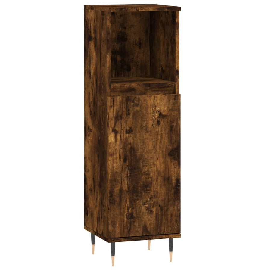 Badkamerkast 30X30X00 Cm Bewerkt Hout Kleurig Gerookt eiken