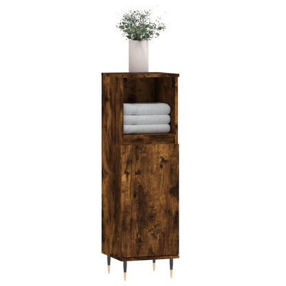 Badkamerkast 30X30X00 Cm Bewerkt Hout Kleurig Gerookt eiken