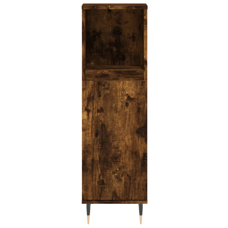 Badkamerkast 30X30X00 Cm Bewerkt Hout Kleurig Gerookt eiken