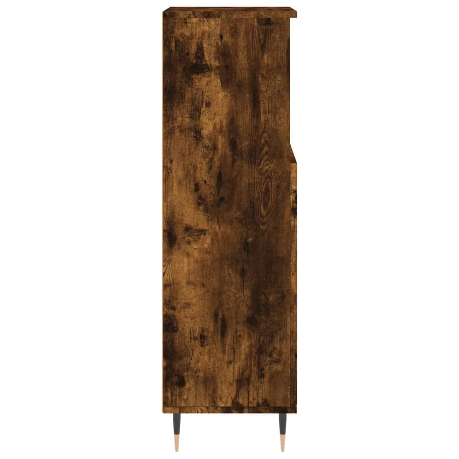 Badkamerkast 30X30X00 Cm Bewerkt Hout Kleurig Gerookt eiken