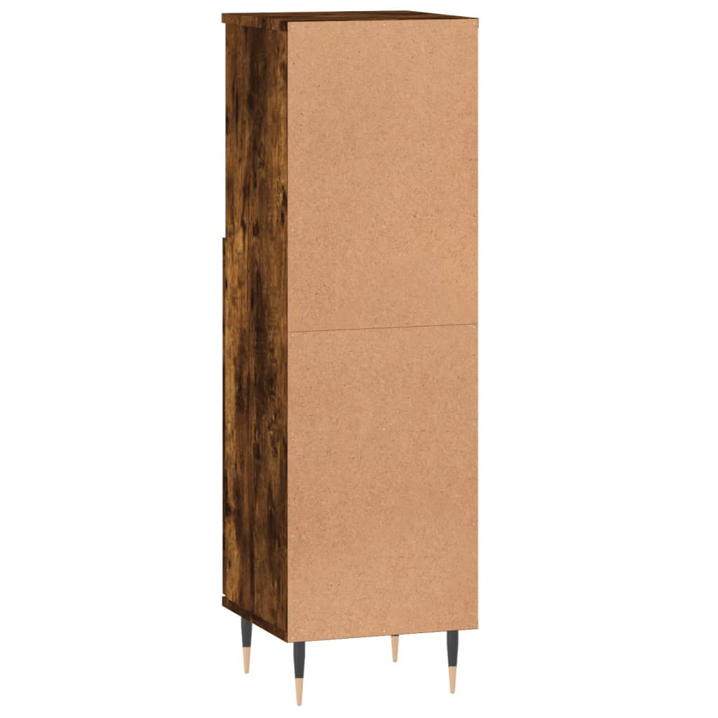 Badkamerkast 30X30X00 Cm Bewerkt Hout Kleurig Gerookt eiken