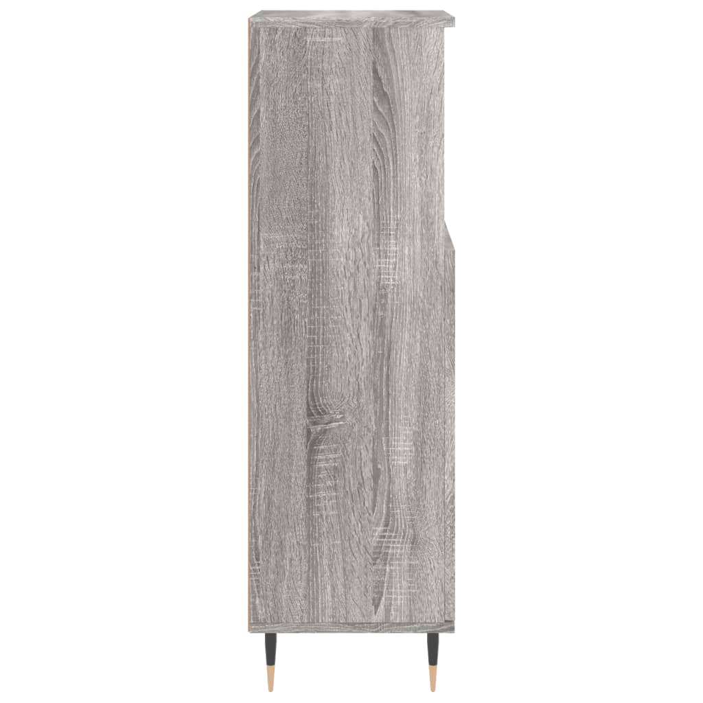 Badkamerkast 30X30X00 Cm Bewerkt Hout Eikenkleur Grijs sonoma