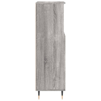 Badkamerkast 30X30X00 Cm Bewerkt Hout Eikenkleur Grijs sonoma