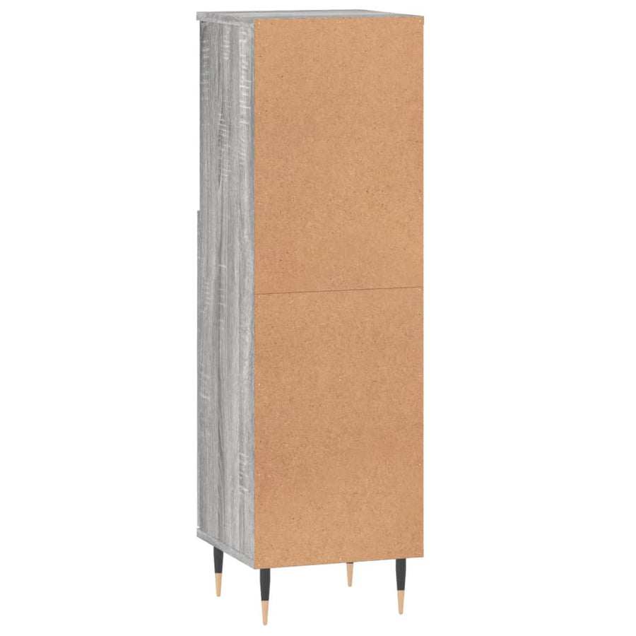 Badkamerkast 30X30X00 Cm Bewerkt Hout Eikenkleur Grijs sonoma