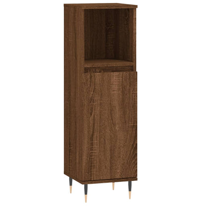 Badkamerkast 30X30X00 Cm Bewerkt Hout bruin eikenkleur