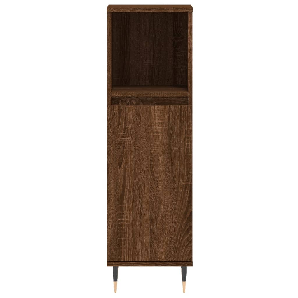 Badkamerkast 30X30X00 Cm Bewerkt Hout bruin eikenkleur