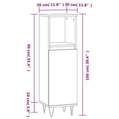 Badkamerkast 30X30X00 Cm Bewerkt Hout Wit