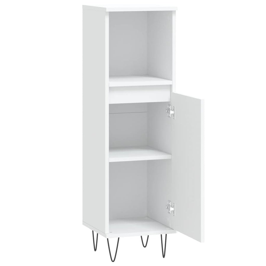 Badkamerkast 30X30X00 Cm Bewerkt Hout Wit
