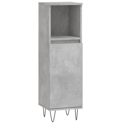 Badkamerkast 30X30X00 Cm Bewerkt Hout Betongrijs