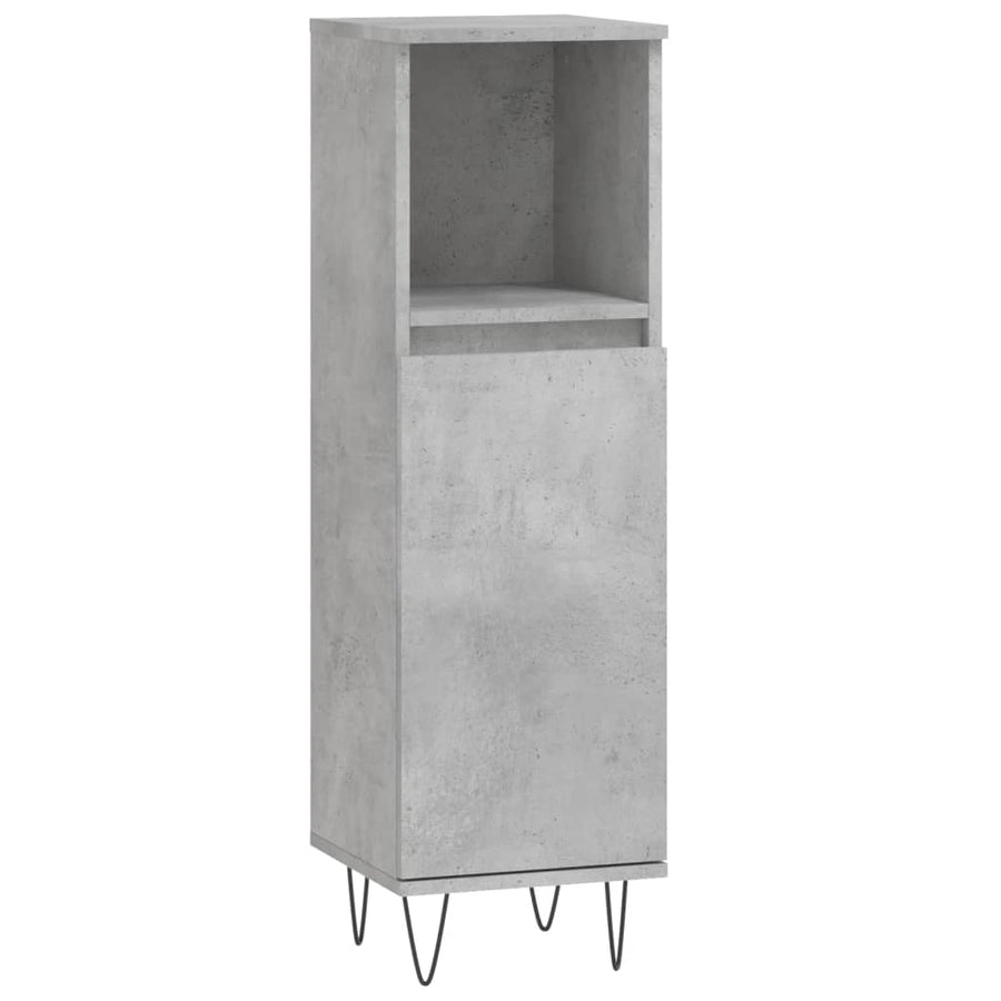 Badkamerkast 30X30X00 Cm Bewerkt Hout Betongrijs