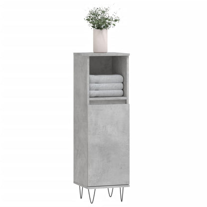 Badkamerkast 30X30X00 Cm Bewerkt Hout Betongrijs