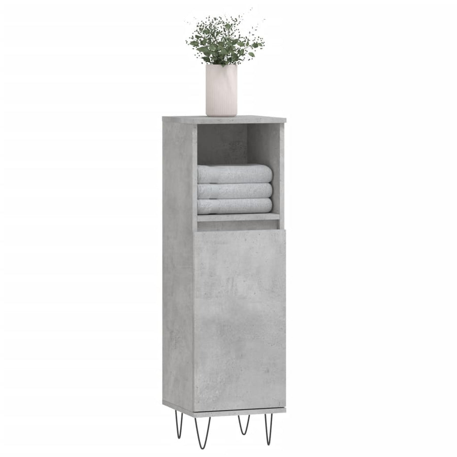 Badkamerkast 30X30X00 Cm Bewerkt Hout Betongrijs