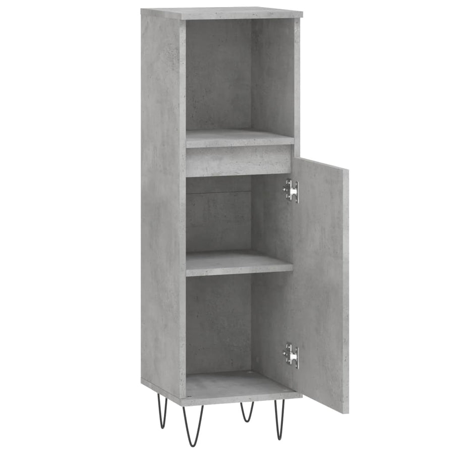 Badkamerkast 30X30X00 Cm Bewerkt Hout Betongrijs