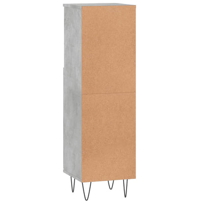 Badkamerkast 30X30X00 Cm Bewerkt Hout Betongrijs
