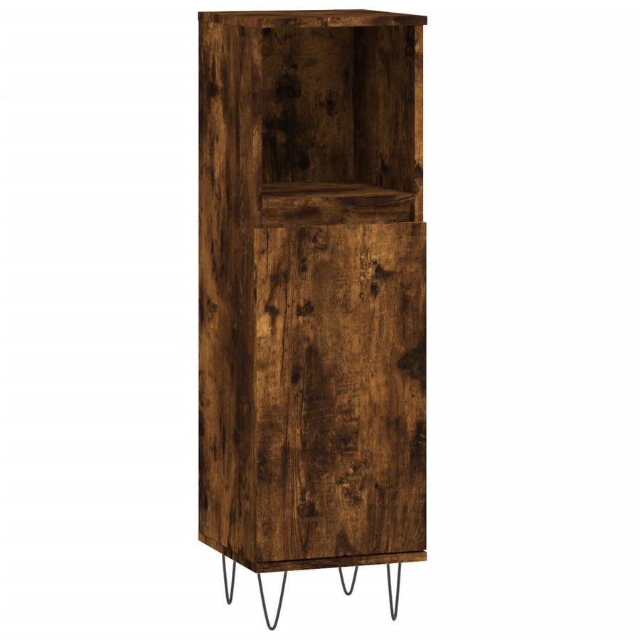 Badkamerkast 30X30X00 Cm Bewerkt Hout Kleurig Gerookt eiken