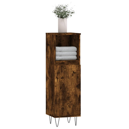 Badkamerkast 30X30X00 Cm Bewerkt Hout Kleurig Gerookt eiken