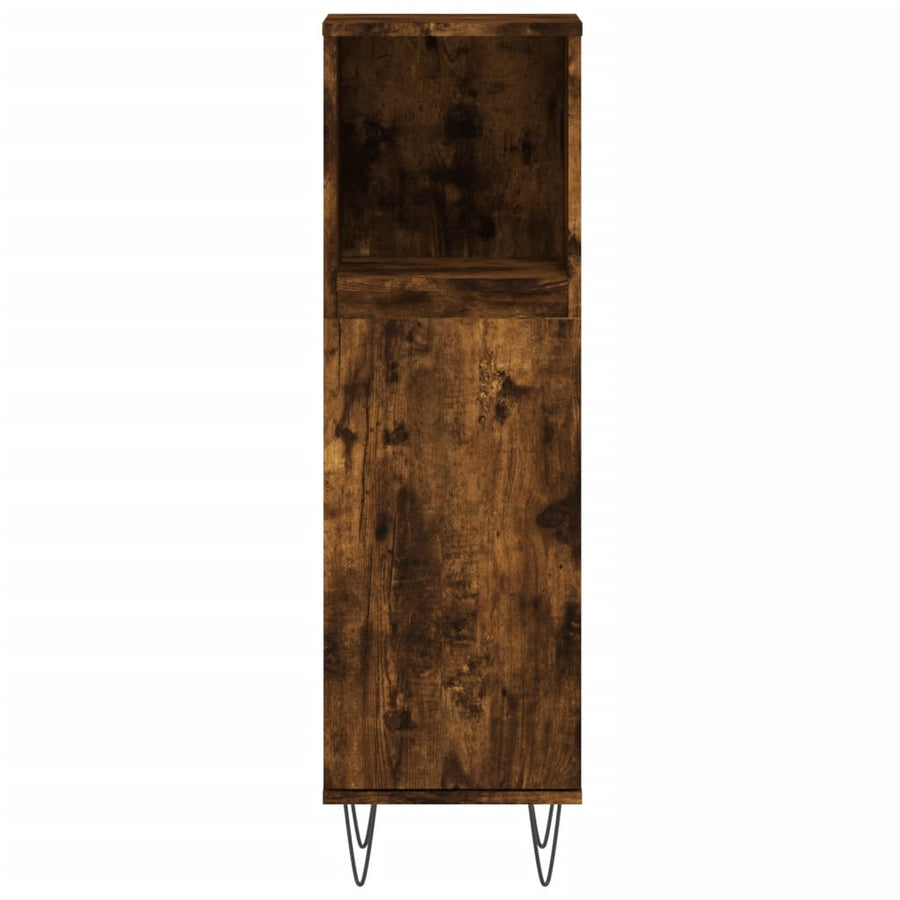 Badkamerkast 30X30X00 Cm Bewerkt Hout Kleurig Gerookt eiken