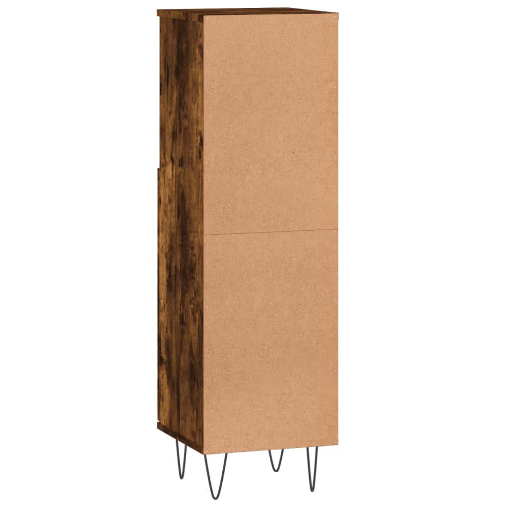 Badkamerkast 30X30X00 Cm Bewerkt Hout Kleurig Gerookt eiken