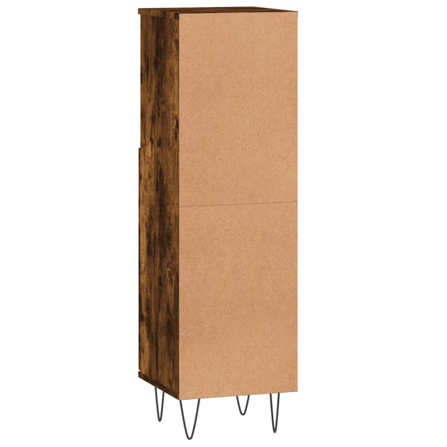 Badkamerkast 30X30X00 Cm Bewerkt Hout Kleurig Gerookt eiken