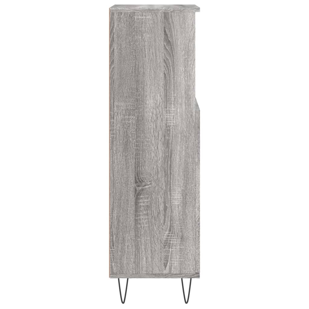 Badkamerkast 30X30X00 Cm Bewerkt Hout Eikenkleur Grijs sonoma