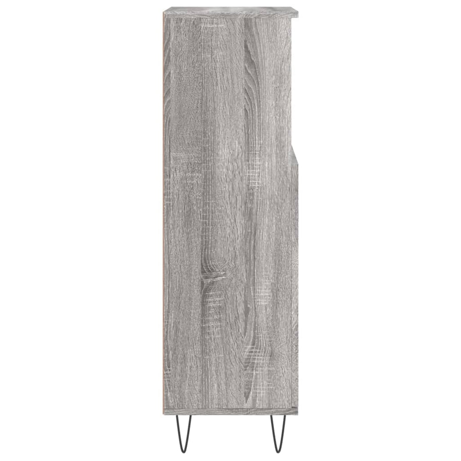 Badkamerkast 30X30X00 Cm Bewerkt Hout Eikenkleur Grijs sonoma