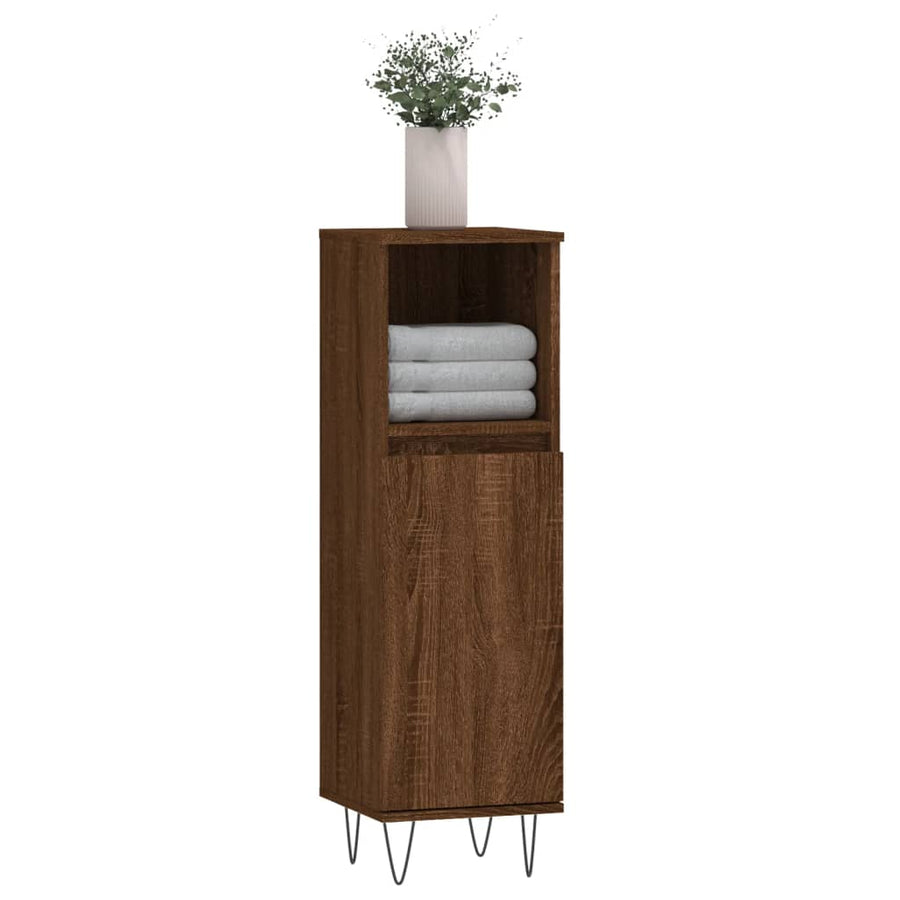 Badkamerkast 30X30X00 Cm Bewerkt Hout bruin eikenkleur
