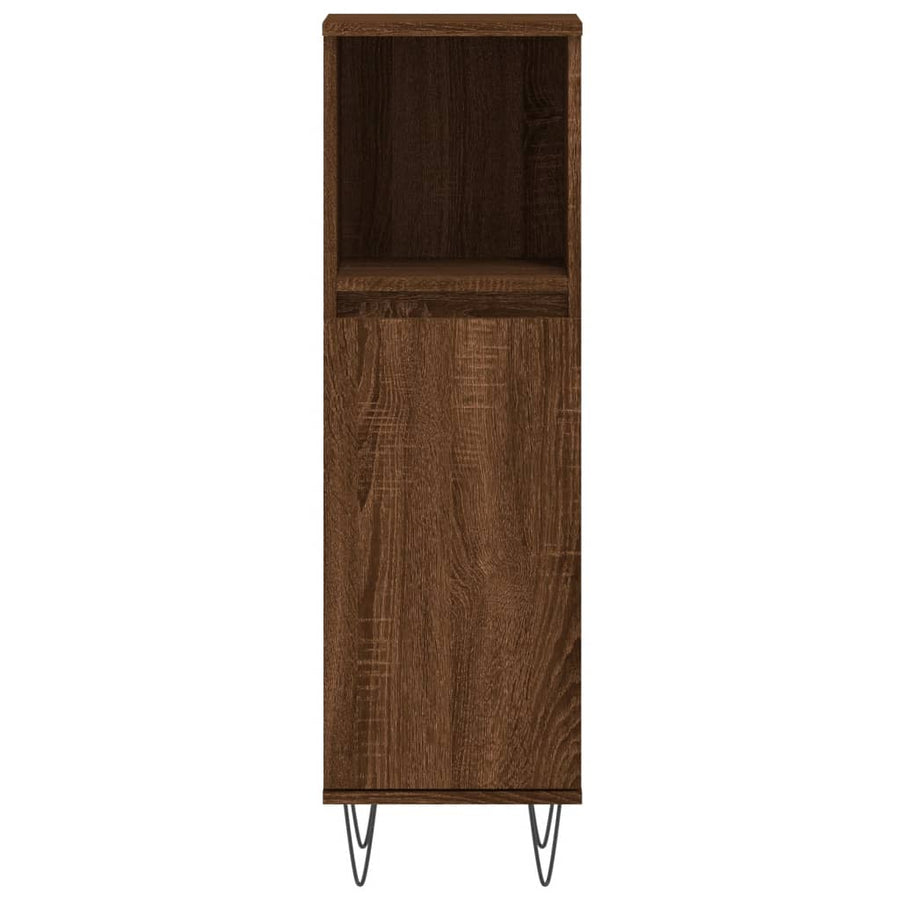 Badkamerkast 30X30X00 Cm Bewerkt Hout bruin eikenkleur