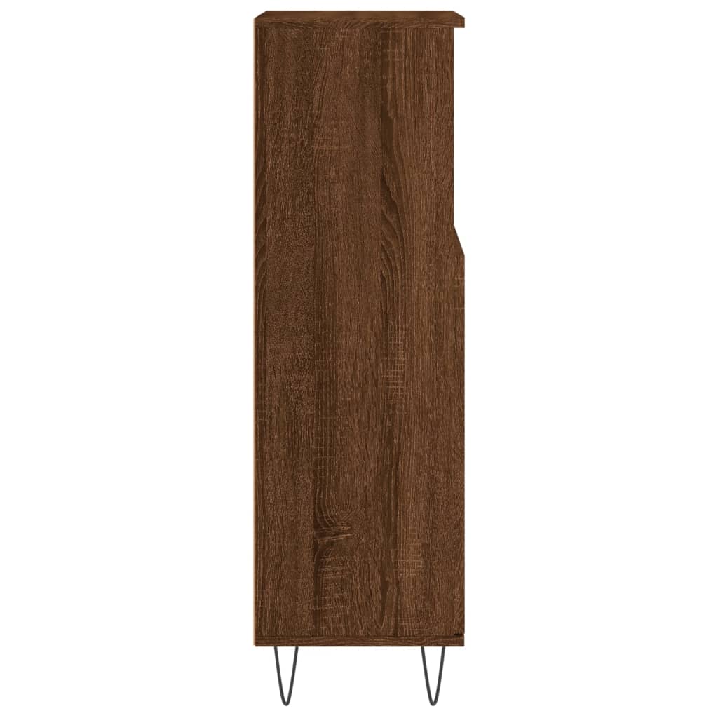 Badkamerkast 30X30X00 Cm Bewerkt Hout bruin eikenkleur