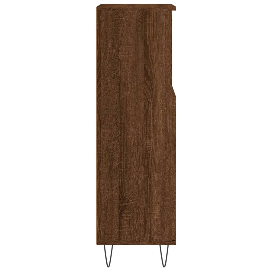 Badkamerkast 30X30X00 Cm Bewerkt Hout bruin eikenkleur