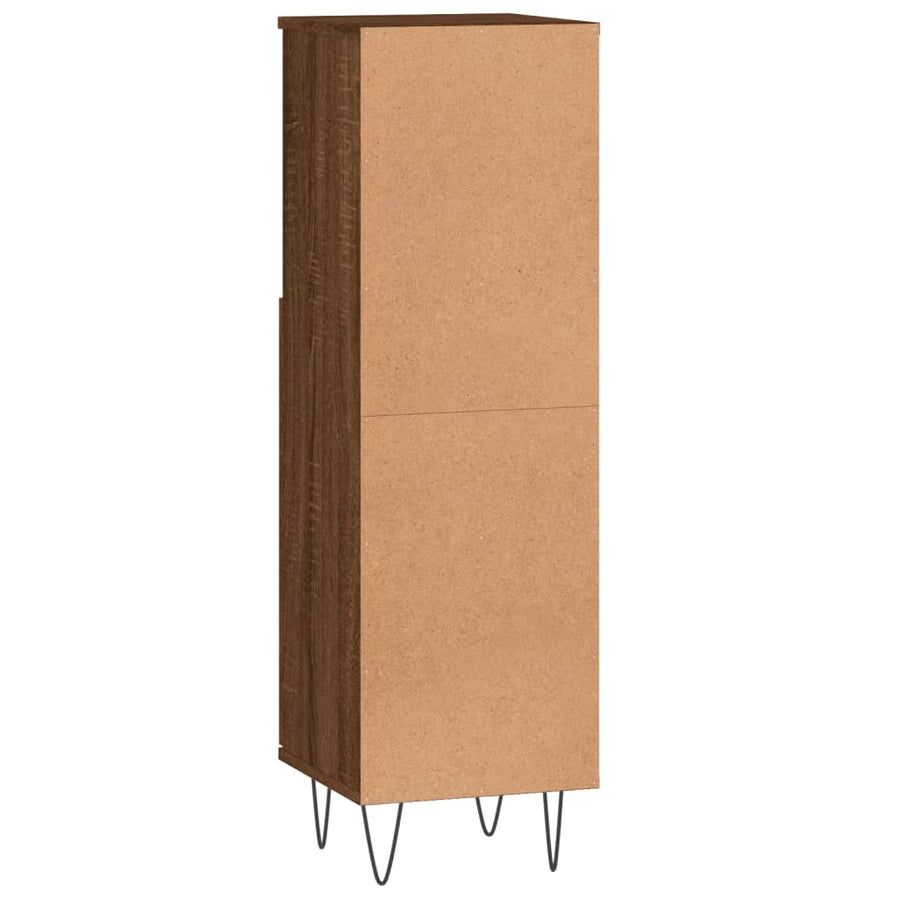Badkamerkast 30X30X00 Cm Bewerkt Hout bruin eikenkleur