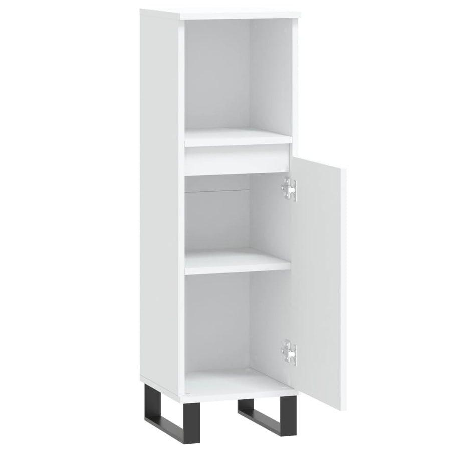 Badkamerkast 30X30X00 Cm Bewerkt Hout Wit