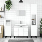 Bathroom Cabinet 30x30x100 cm Engineered Wood White