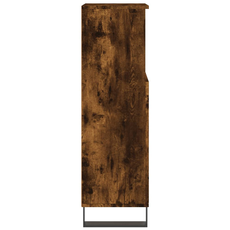 Badkamerkast 30X30X00 Cm Bewerkt Hout Kleurig Gerookt eiken