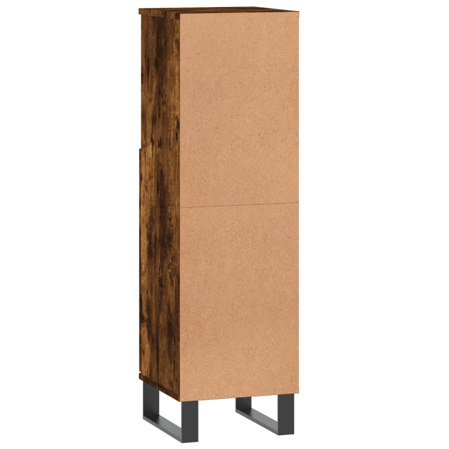 Badkamerkast 30X30X00 Cm Bewerkt Hout Kleurig Gerookt eiken