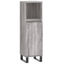 Badkamerkast 30X30X00 Cm Bewerkt Hout Eikenkleur Grijs sonoma