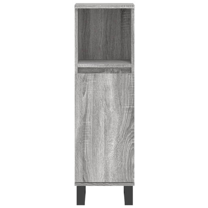 Badkamerkast 30X30X00 Cm Bewerkt Hout Eikenkleur Grijs sonoma