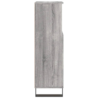 Badkamerkast 30X30X00 Cm Bewerkt Hout Eikenkleur Grijs sonoma