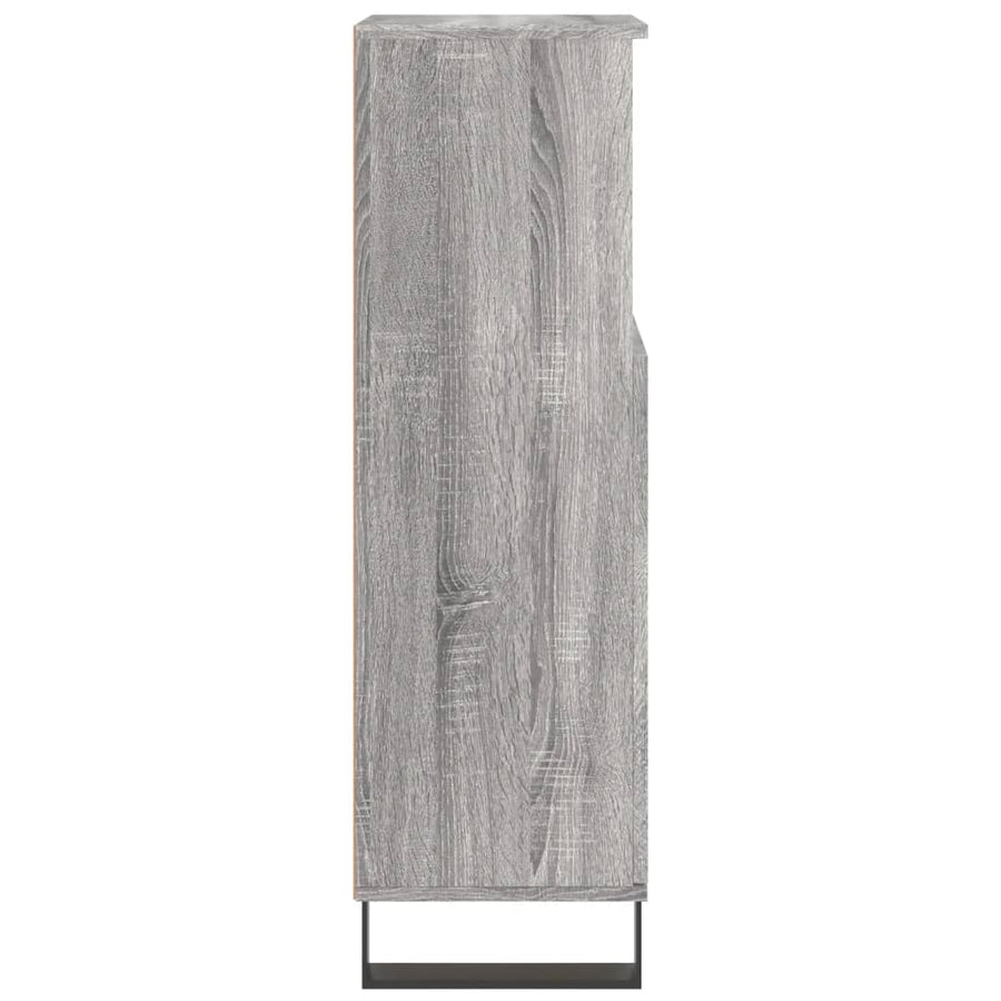 Badkamerkast 30X30X00 Cm Bewerkt Hout Eikenkleur Grijs sonoma