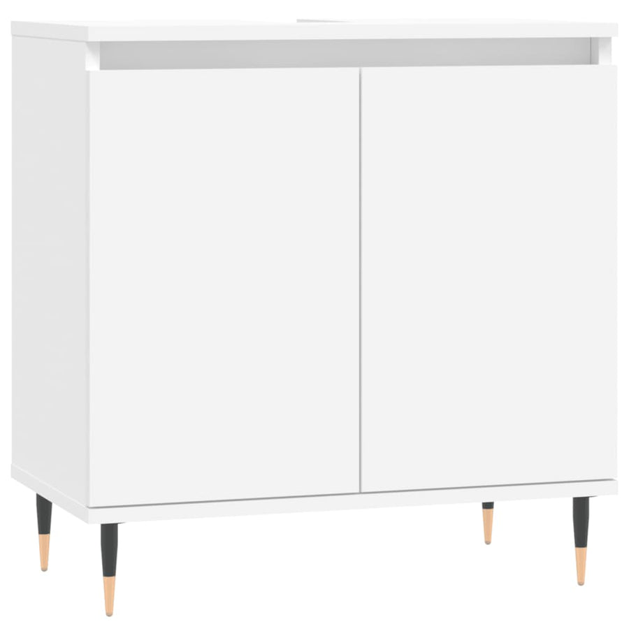 Badkamerkast 58X33X60 Cm Bewerkt Hout Wit