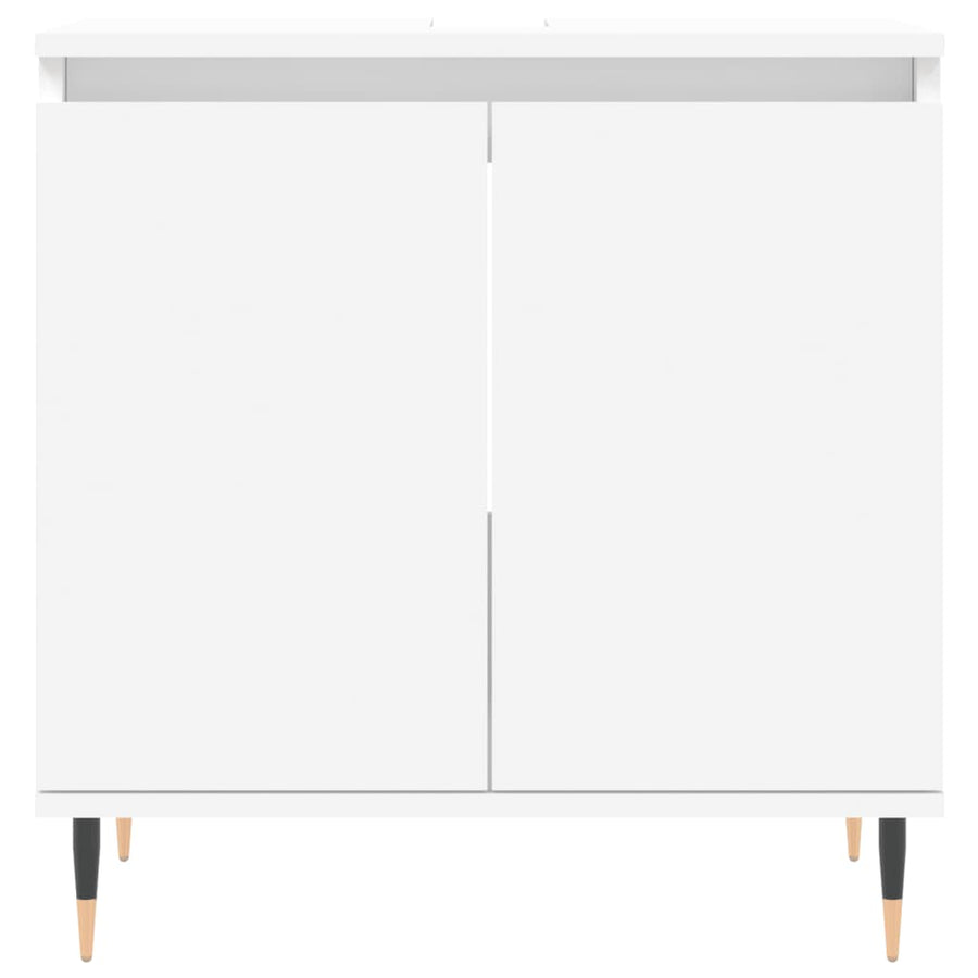 Badkamerkast 58X33X60 Cm Bewerkt Hout Wit