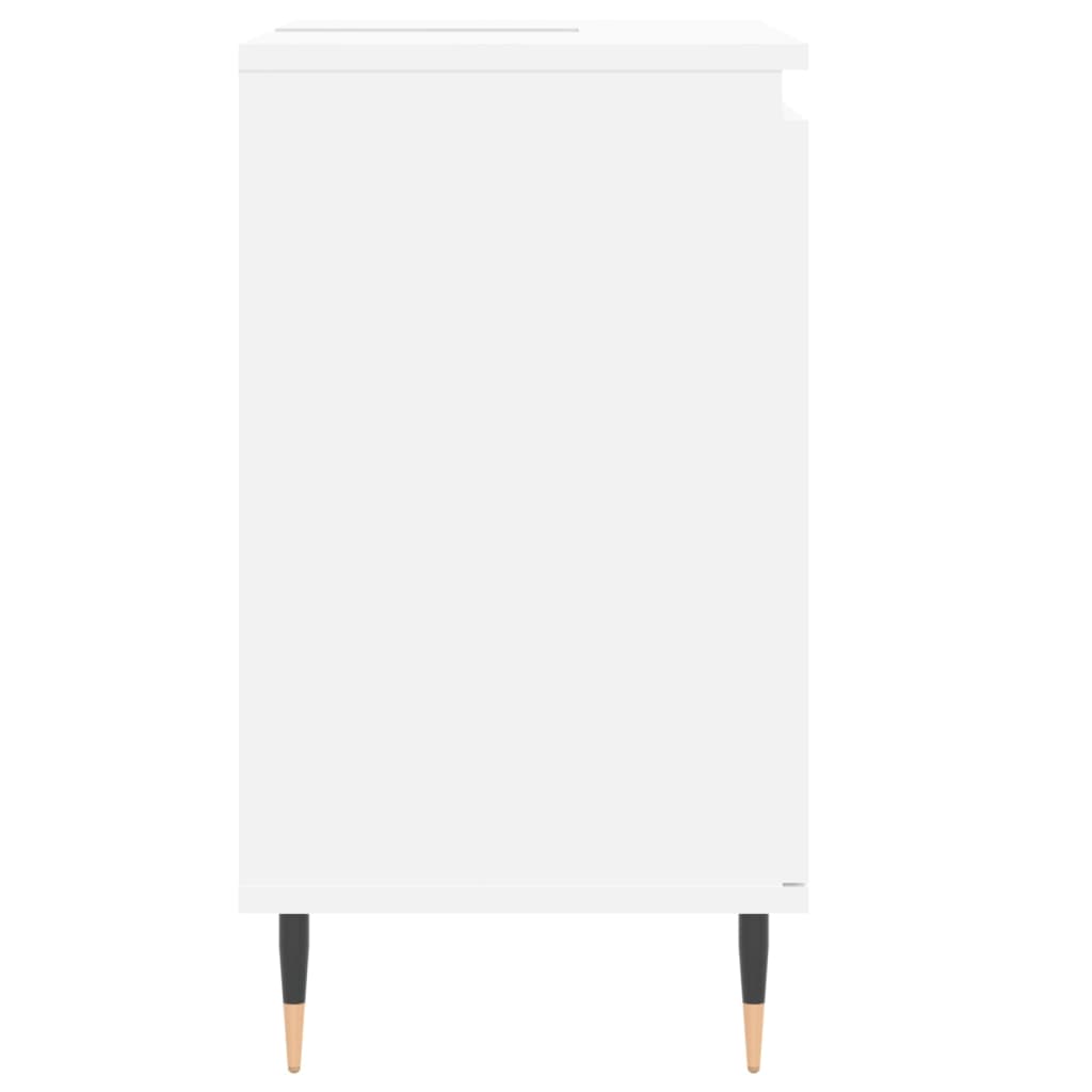 Badkamerkast 58X33X60 Cm Bewerkt Hout Wit