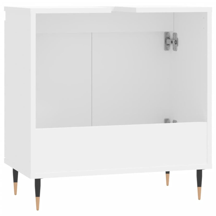 Badkamerkast 58X33X60 Cm Bewerkt Hout Wit