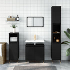 Bathroom Cabinet 58x33x60 cm Engineered Wood Black