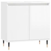 Badkamerkast 58X33X60 Cm Bewerkt Hout Hoogglans wit