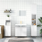 Bathroom cabinet 58x33x60 cm engineered wood high gloss white