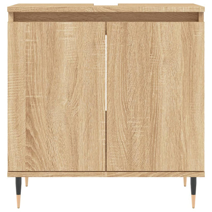 Badkamerkast 58X33X60 Cm Bewerkt Hout Kleurig Sonoma eiken