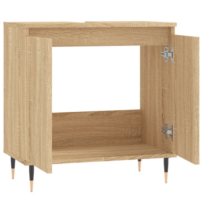 Badkamerkast 58X33X60 Cm Bewerkt Hout Kleurig Sonoma eiken